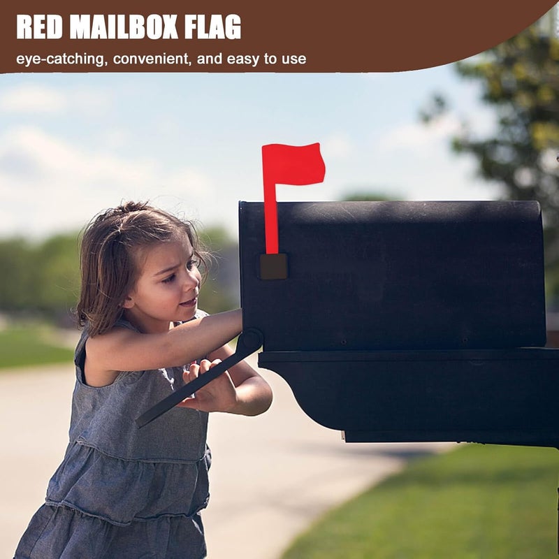 MONNCHA Mailbox Flag Replacement Kit, Universal Acrylic Red Flag Mailbox Flag Sign Upgrade Sinking-Fixed Design with Sticky Pads for Galvanized Steel Mailbox Metal Brick Stone Wood and All Other Surfaces - Image 4
